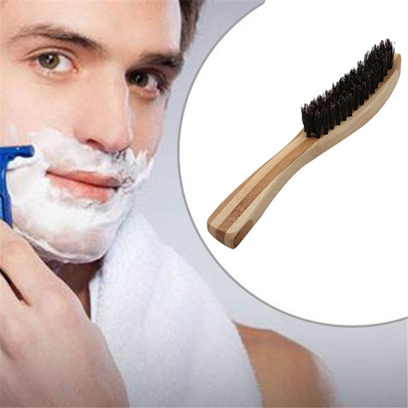 Men Boar Hair Bristle Beard Brush