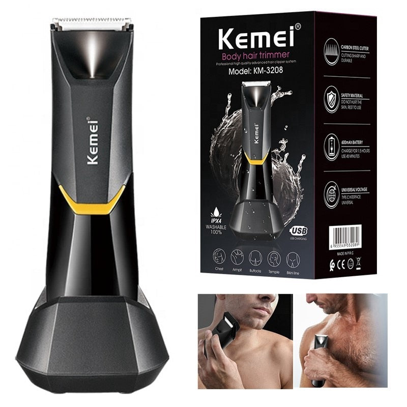 Washable Electric Groin & Body Trimmer For Men Women Ball Shaver