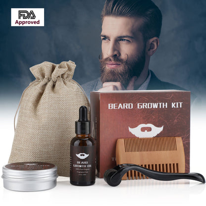 Beard Hair Growth Essential Oil Enhancer Set Nourishing