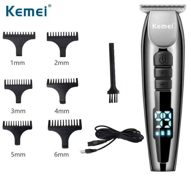 Electric Hair Clippers Trimmer LCD Display