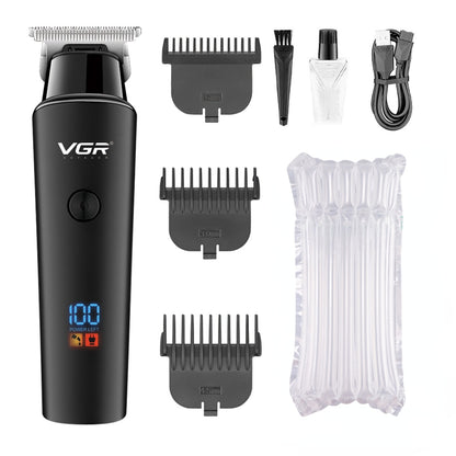 VGR Hair Clipper 8 hours Hair Trimmer Professional LED Display