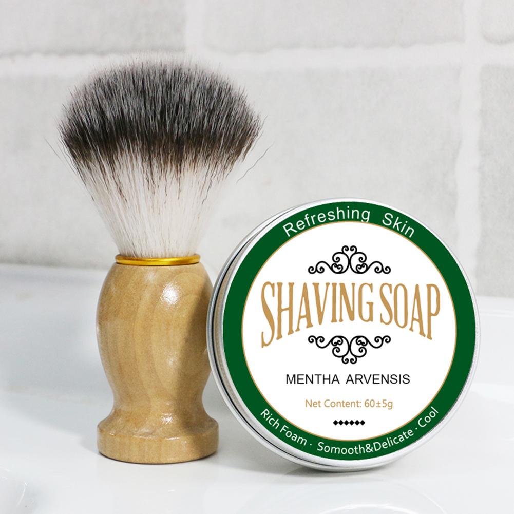 Mint Scented Men's Shaving Soap Badger Hair Beard