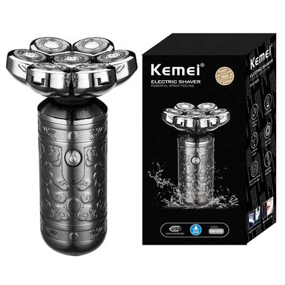 Original Kemei Metal Electric Shaver For Men Rechargeable Beard Electric Razor