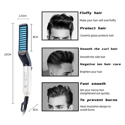 Electric Hair Comb Brush Beard Straightener