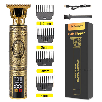 LCD Hair Clippers Professional Cutting