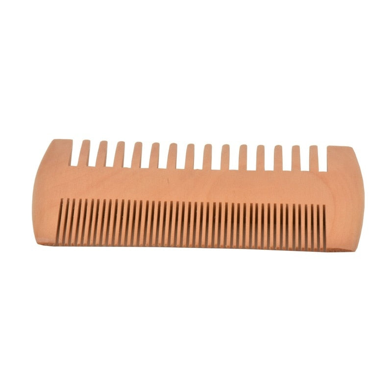 Beard Comb Kit  for Men Wooden Comb with PU Leather Case