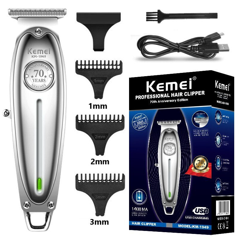 Electric Barber Full Metal Housing Hair Trimmer for Men