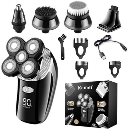 Grooming kit wet dry bald head electric shaver