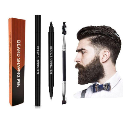 Beard Filling Pen Kit With Double Head Brush Men