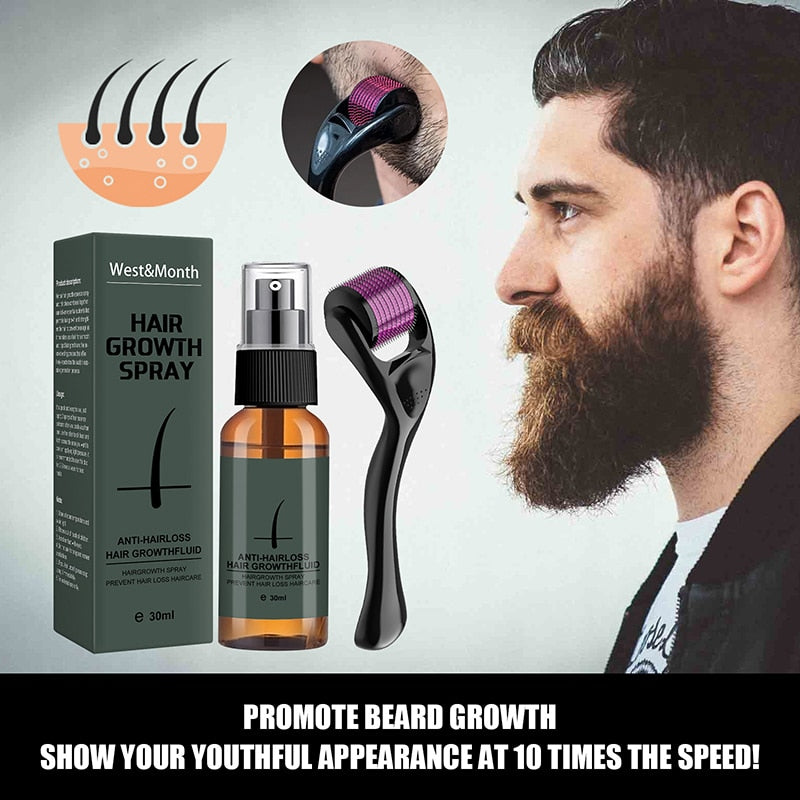 Natural Men Beard Growth Roller Kit Men's Beard