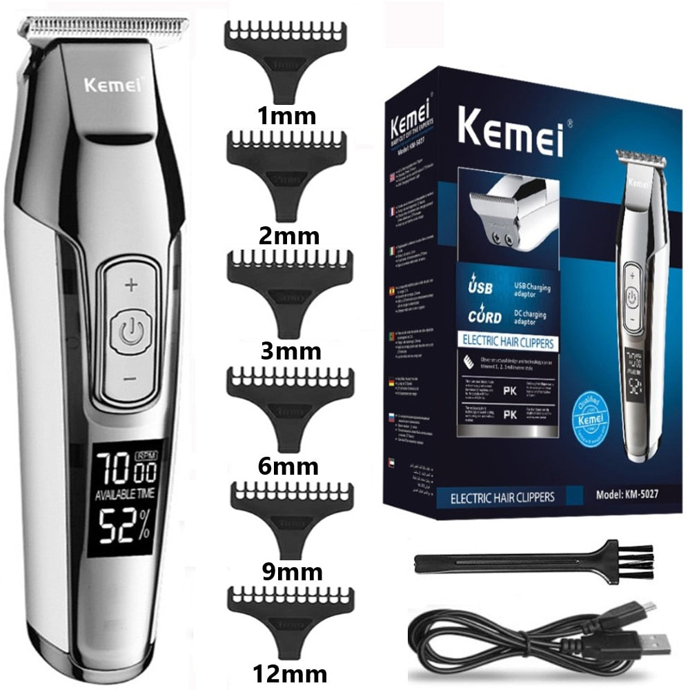 Professional Hair Clipper Beard Trimmer  Speed LED Digital Carving Clippers