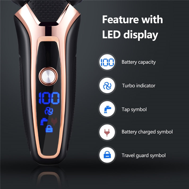 USB Rechargeable Electric Shaver Stainless Steel Shaving