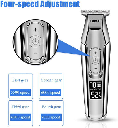 Professional Hair Clipper Beard Trimmer  Speed LED Digital Carving Clippers