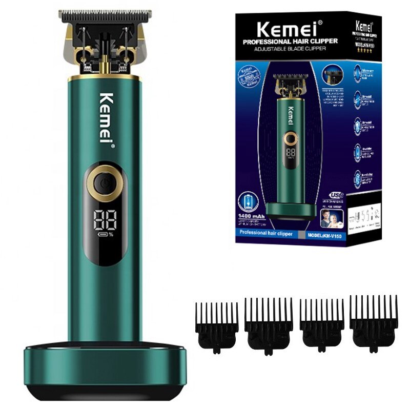 Original Kemei  Rechargeable Powerful Hair Trimmer Barber Hair Clipper