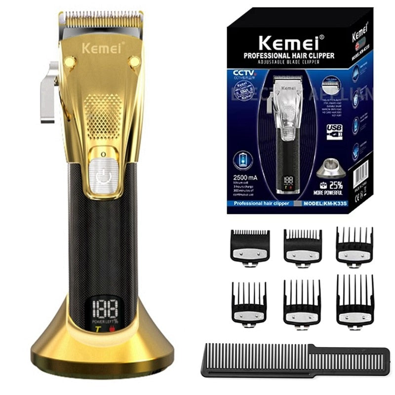 Adjustable barber electric hair clipper