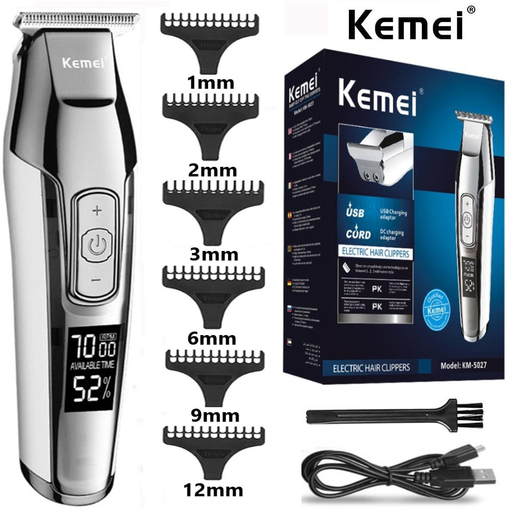 Professional Hair Clipper Beard Trimmer  Speed LED Digital Carving Clippers