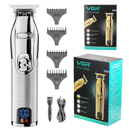 Rechargeable metal handle hair trimmer