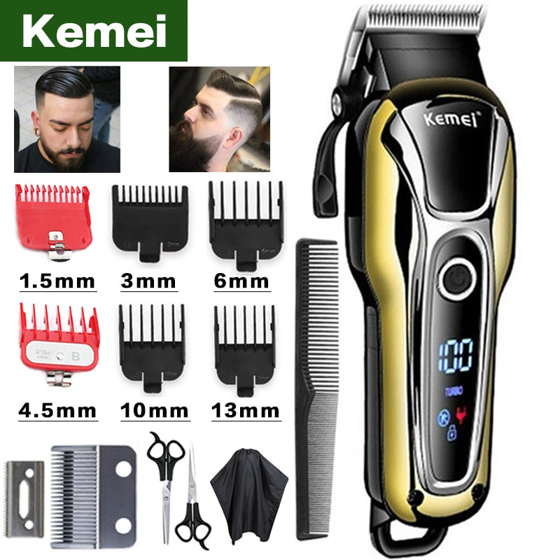 Electric Hair Clipper Hair Cutting machine Wireless Trimmer Men Professional