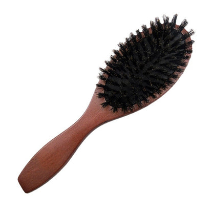 Brush Wood Handle Boar Bristle Beard Comb