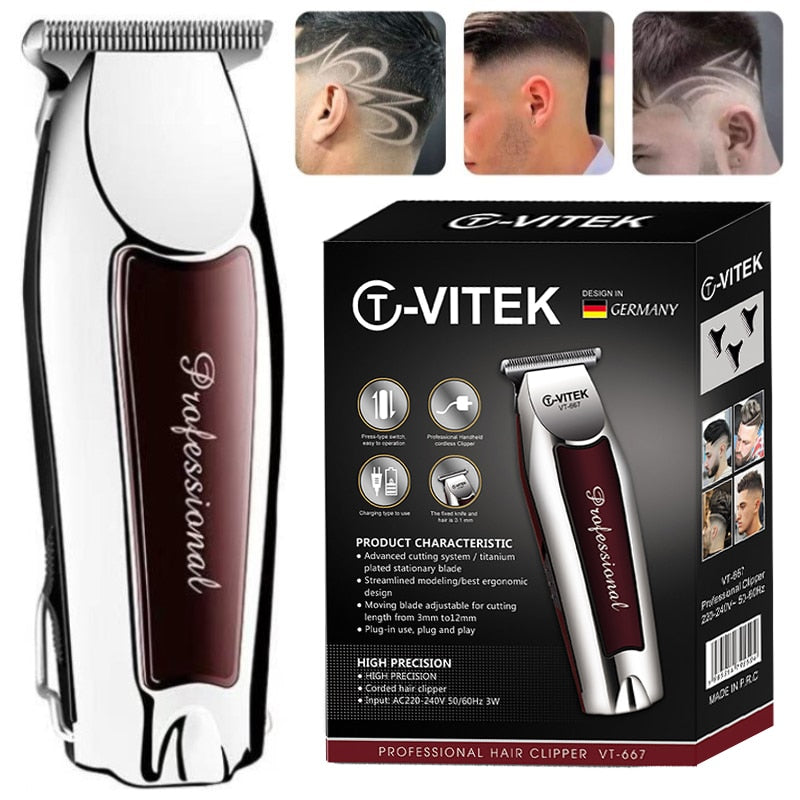 Rechargeable cordless hair trimmer for men grooming