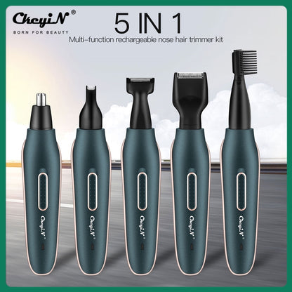 5 IN 1 Rechargeable Nose Ear Trimmer Clipper for Men