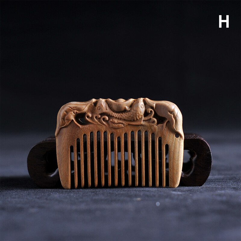 Pocket Comb Natural Peach Wood Small Comb