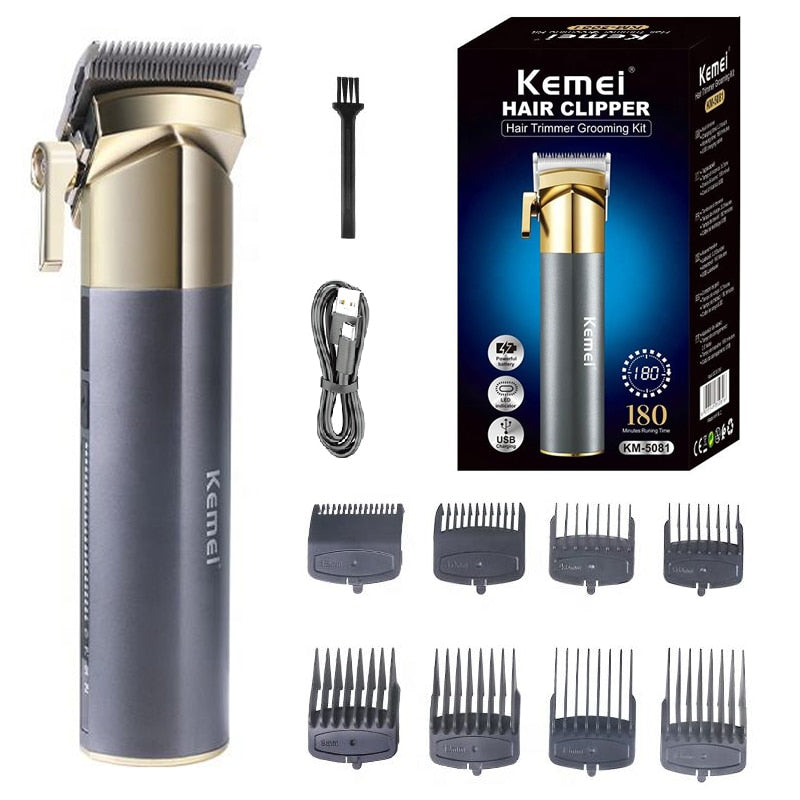 Original Kemei Rechargeable Powerful Hair Trimmer Barber Hair Clipper ...