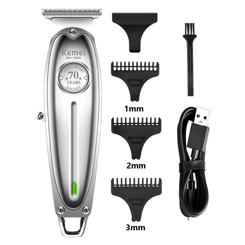 Electric Barber Full Metal Housing Hair Trimmer for Men