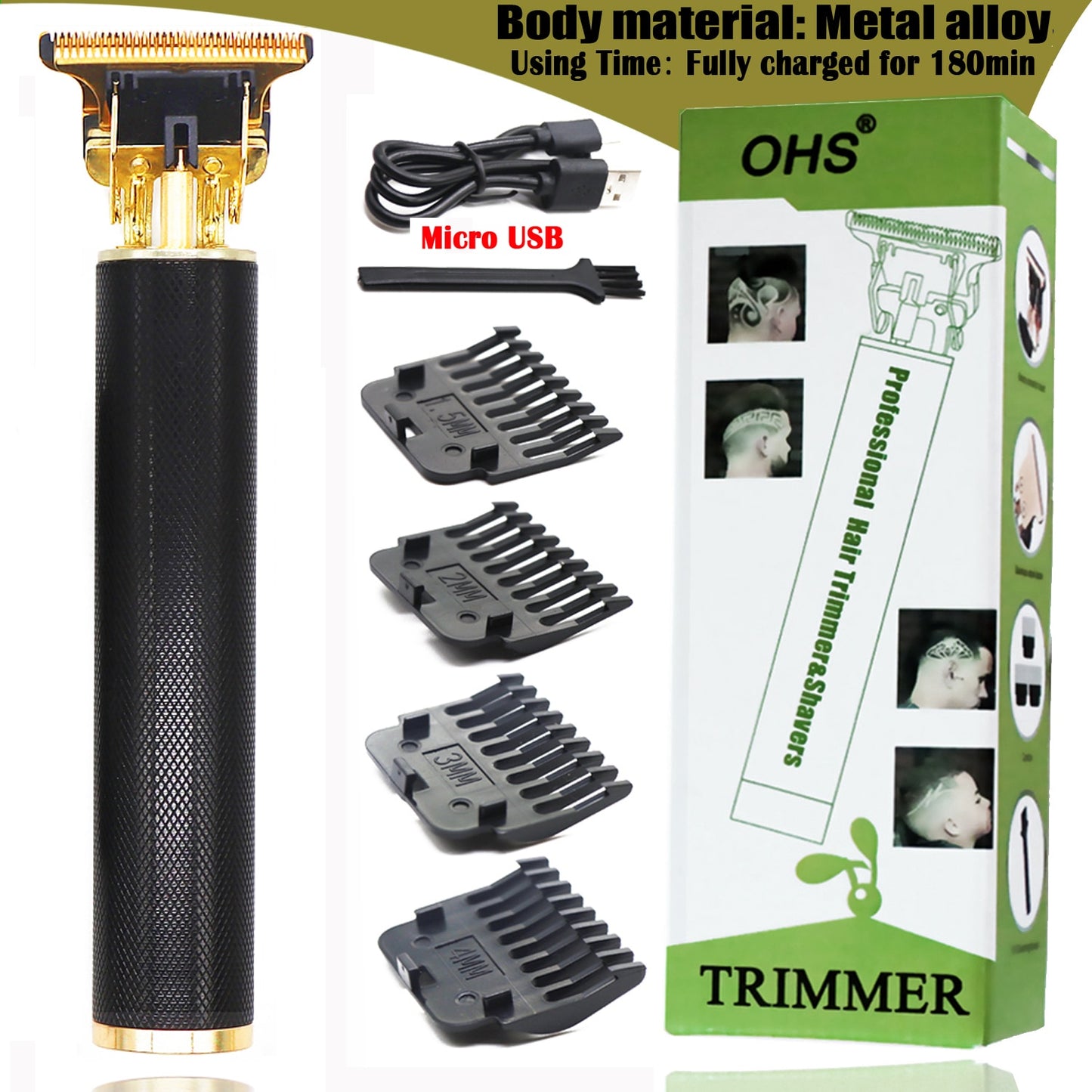 Hair Trimmer Barber Clipper Cordless