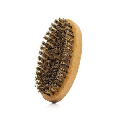 Men Boar Bristle Beard Mustache Styling Brush