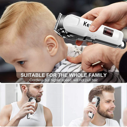 Electric Hair Clipper Hair Cut  Wireless Trimmer Professional Clipper