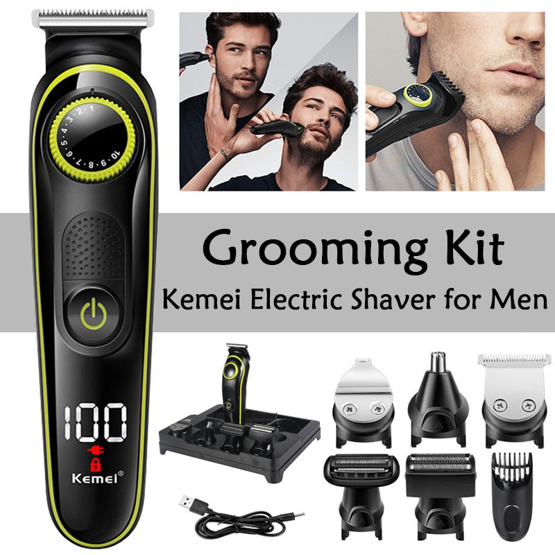 Kemei Hair Trimmer Electric Clipper Beauty Kit