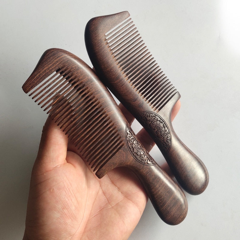 Natural Sandalwood Combs Solid Wood Carving