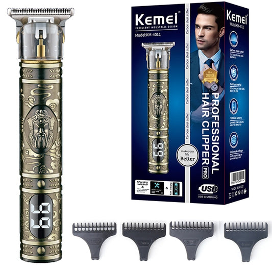 Original Kemei Full Metal Hair Trimmer For Men Professional Barber Beard Hair Clipper