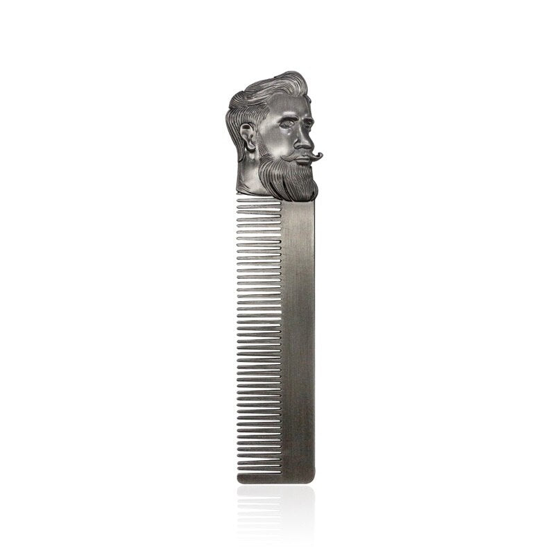 Unique Stainless Steel Beard Comb Portable Men Beard Wide Beard Shaping