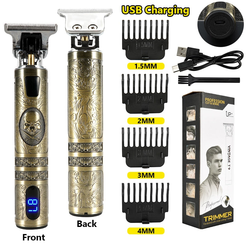 Electric Hair Clipper Man LCD 0mm Shaver Trimmer