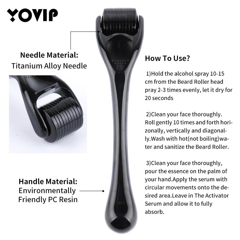 540 Beard Derma Roller Titanium For Hair Growth