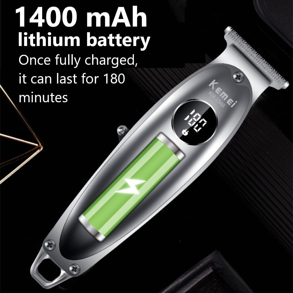 Electric Barber Full Metal Housing Hair Trimmer for Men