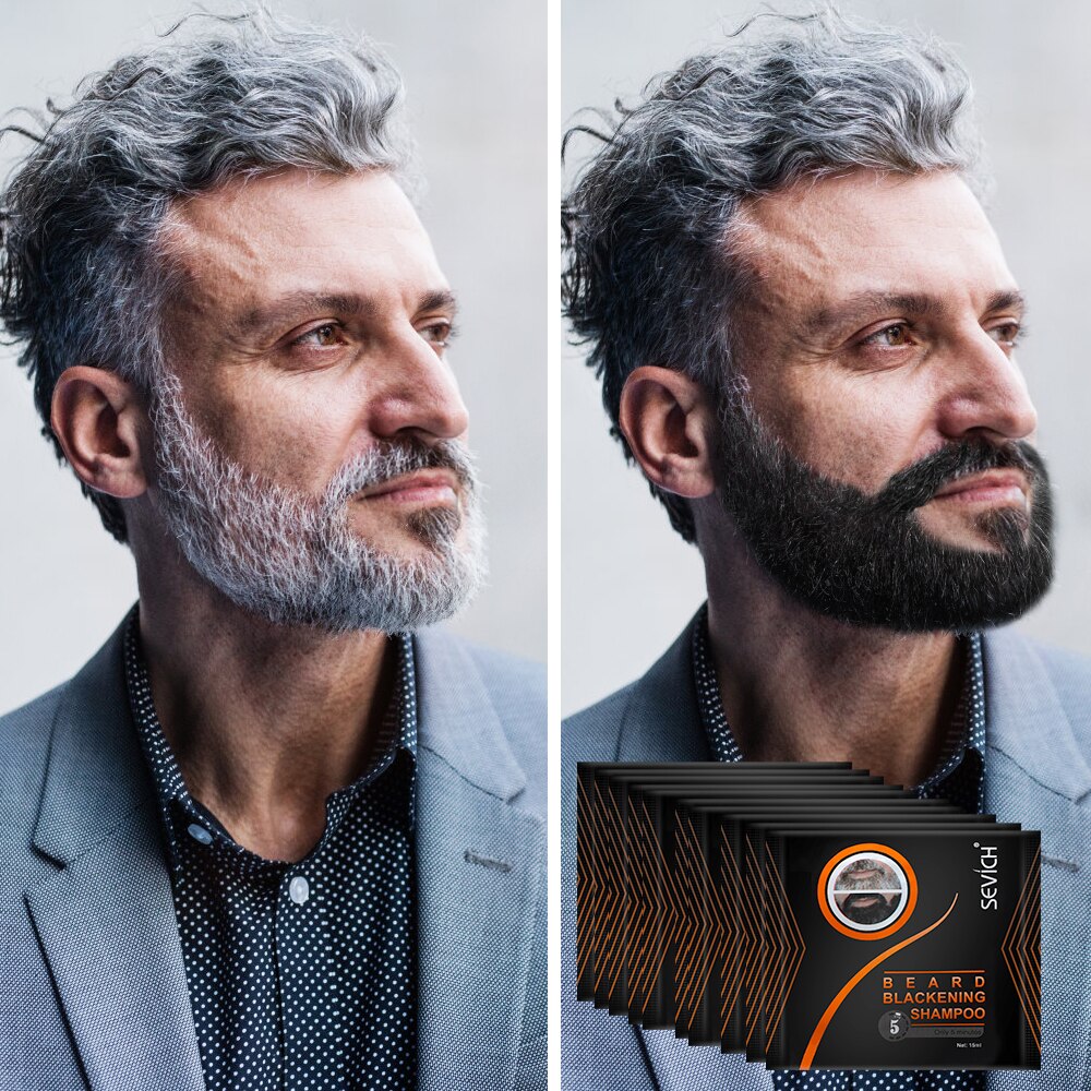 Beard Coloring 10 pieces 5 Minutes Men Efficient Blackening Beard