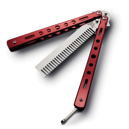 Foldable Butterfly Comb Stainless Steel Practice Training Hair Styling Tool