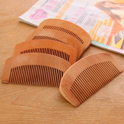 Natural Peach Wood Comb Close Teeth Anti-static