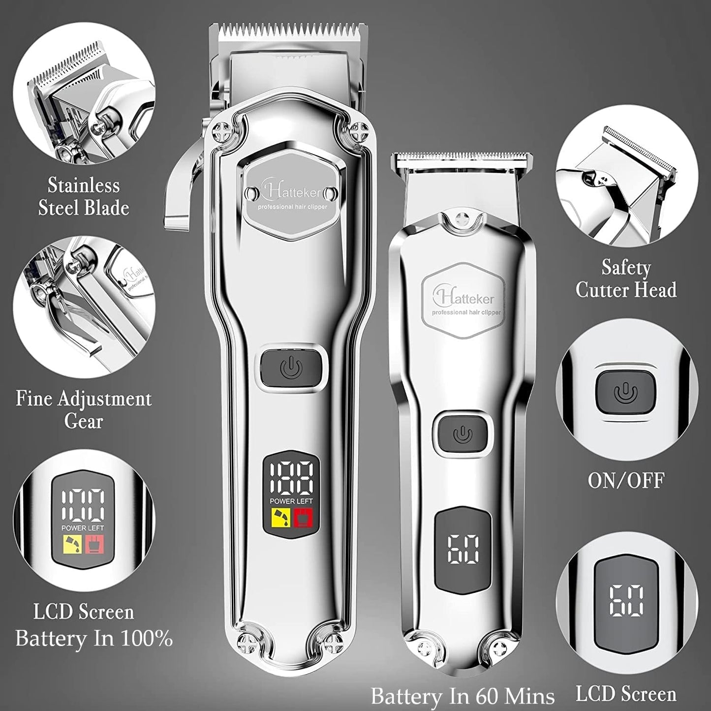 Professional adjustable hair clipper