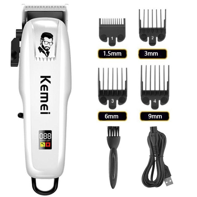 Kemei Electric Hair Clipper Hair Cut Wireless Trimmer