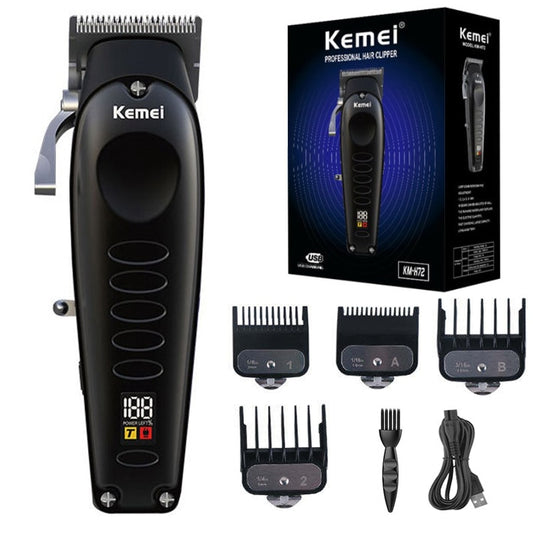 Original Kemei All Metal Rechargeable Hair Trimmer Barber Hair Clipper