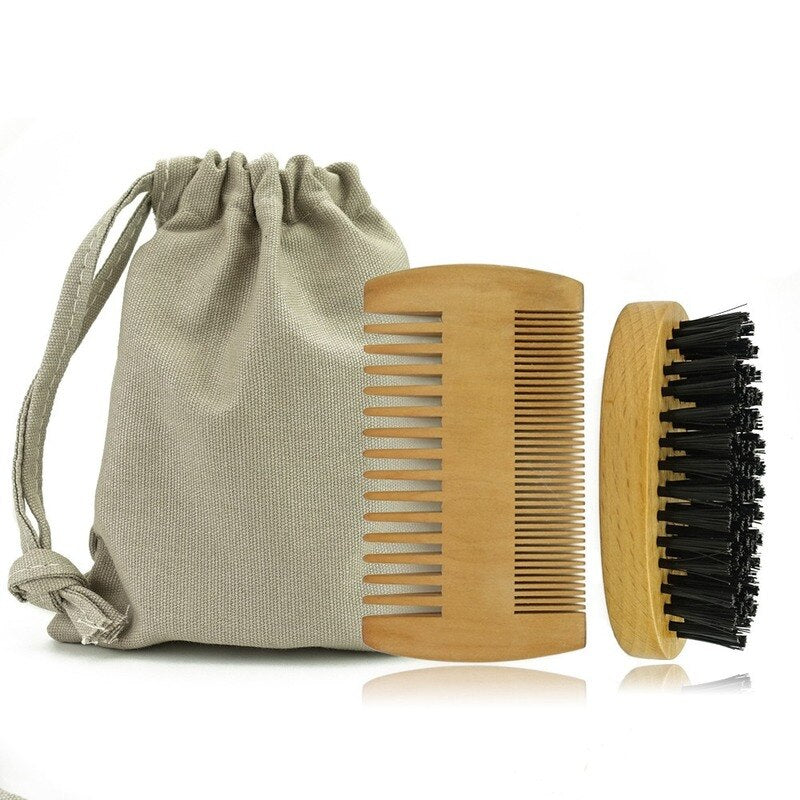 Natural Peach Wood Hair Comb Men Beard Care