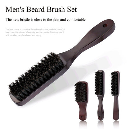 Wood Handle Men Beard Brush Hairdressing