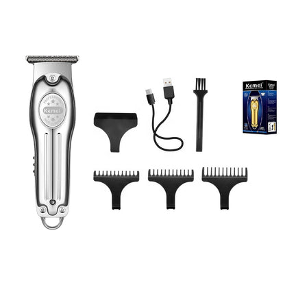 Professional Hair Trimmer Gold Clipper Men Barber Cordless Machine