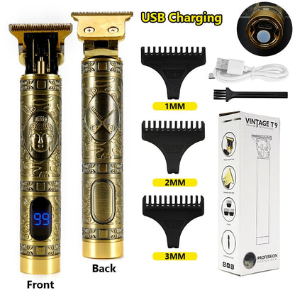 Electric Hair Clipper Man LCD 0mm Shaver Trimmer