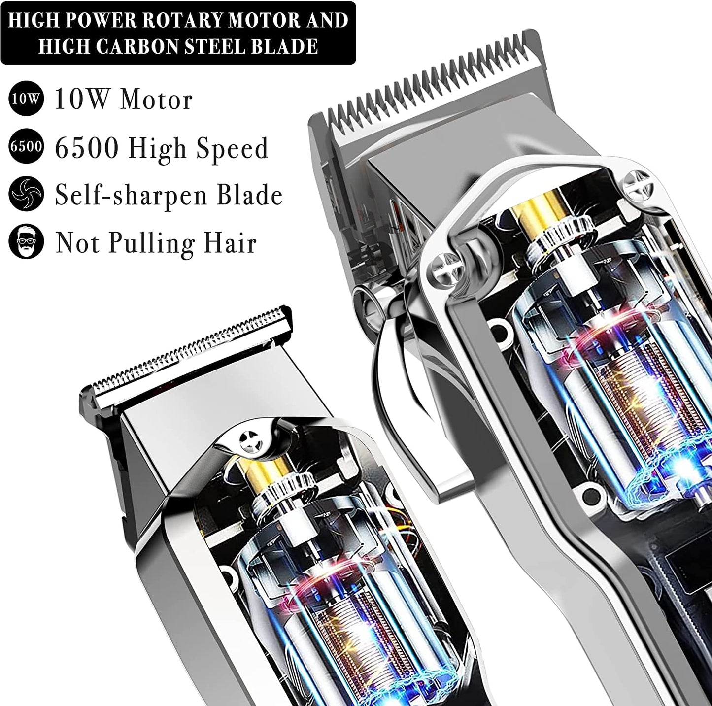 Adjustable hair clipper combo kit hair trimmer