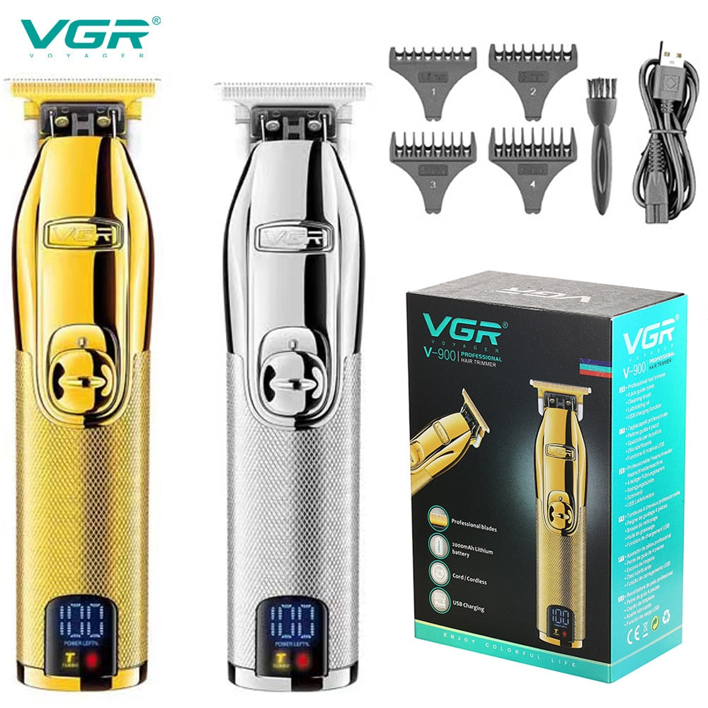 Rechargeable metal handle hair trimmer